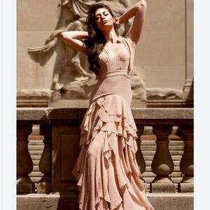 H&M Conscious Collection Ruffled Chiffon Dress